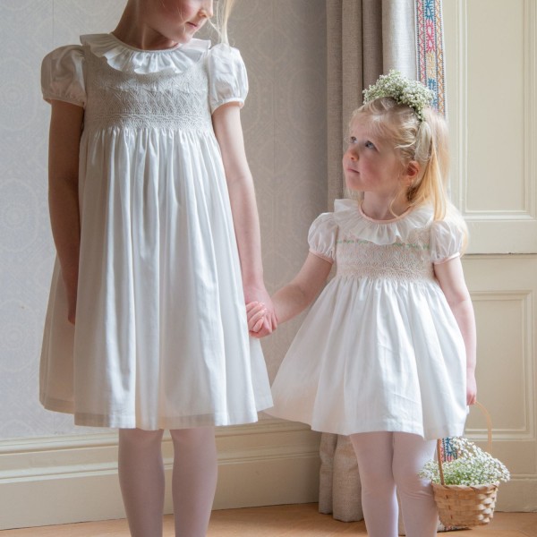 Diana Special Occasion Dress with Seashell Hand Smocking Diana Special Occasion Dress with Seashell Hand Smocking