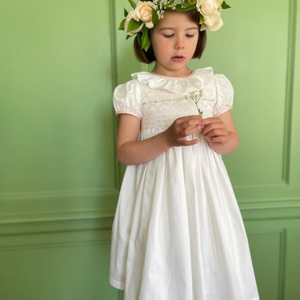 Diana Special Occasion Dress with Seashell Hand Smocking Diana Special Occasion Dress with Seashell Hand Smocking