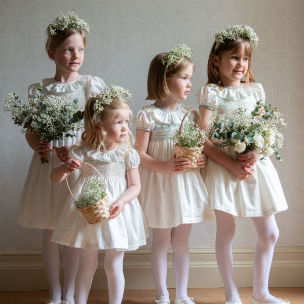 Diana Special Occasion Dress with Madonna Lily Hand Smocking
