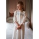 Nightingale Girl's Dress Forget Me Not Plumetti with Delphinium Hand Smocking
