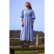 Aloha Wanderwell Dress Ocean Stripe with White Honeycomb Hand Smocking