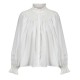 Scholl Women's Blouse White with Ivory Hand Smocking Scholl Women's Blouse White with Ivory Hand Smocking