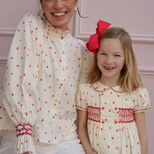 Shelley Blouse Loveheart Cotton Lawn with My Funny Valentine Hand Smocking Edition 22