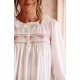 Nightingale Women's Dress Long Sleeves Moonstone with Kir Royale Hand Smocking